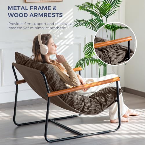 MAXYOYO Modern Accent Chair, Comfy Living Room Chair with Metal Frame