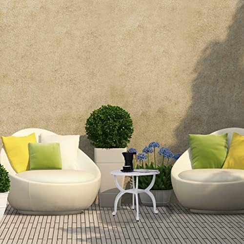 YKSY&YKSY Jardin DE Centennial Cast Aluminum Outdoor Side Table,Anti-Rust Outdoor End Table,Patio Coffee Bistro Table for Indoor,Garden,Porch,Balcony(Round White)