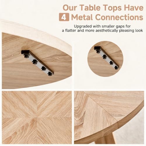 Round Dining Table Set for 4, Kitchen Table and Chairs