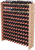 Wine Rack freestanding Floor Cabinet 144bottle Wood Stackable Storage Modular Wine Holder Display Shelves ﻿