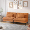 COMHOMA Futon Sofa Bed, 72″ Convertible Sleeper Sofa, Upholstered Loveseat