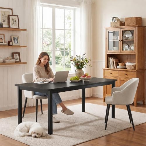 GarveeHome 71in Industrial Dining Table for 6-8 People, Long Kitchen Table