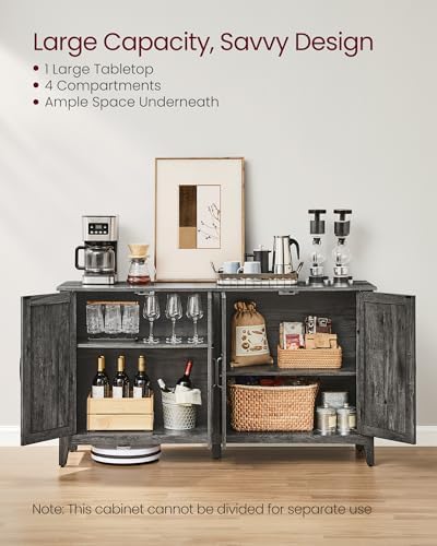 VASAGLE Buffet Cabinet, Coffee Bar, Adjustable Shelf