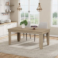 GarveeHome Farmhouse Dining Table for 4-6 People, 63" Long Kitchen Tables