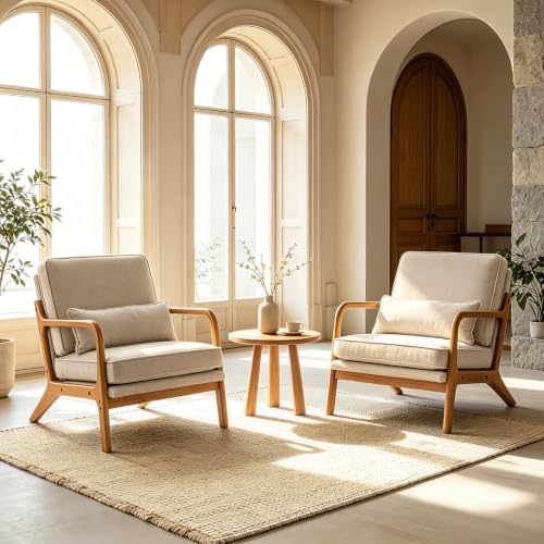 Karl home Mid-Century Modern Accent Reading Chair, Khaki