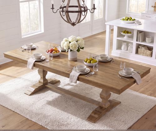 WAMPAT 74.8-inch Long Vintage Farmhouse Dining Table for 6-8 People