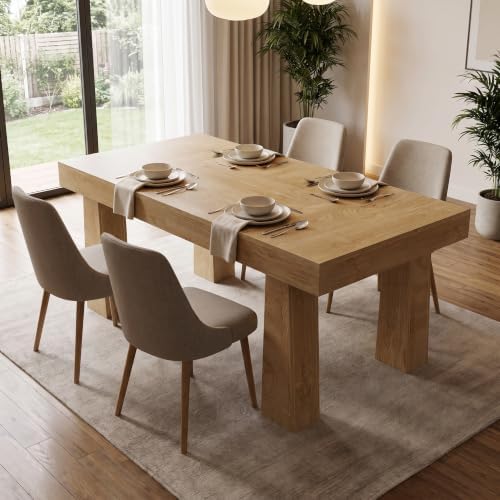 Tribesigns 63 Inch Dining Table for 4-6 People, Rectangular Kitchen Table