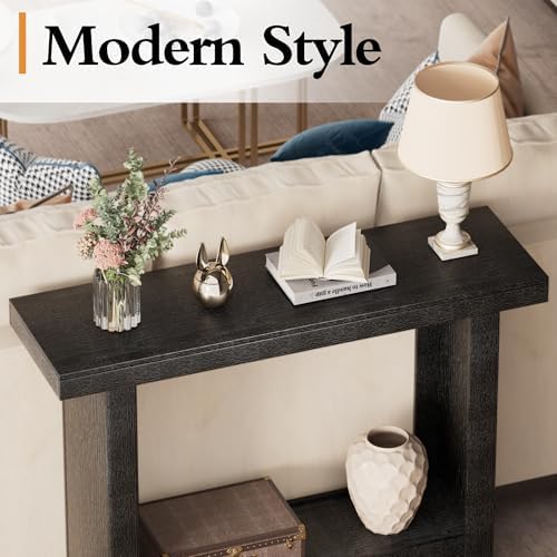 Console Table, 39.3" Rectangular Modern Entryway Table with Storage