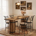Tribesigns 70.9" Long Dining Table for 4-6, Counter Height Kitchen Table
