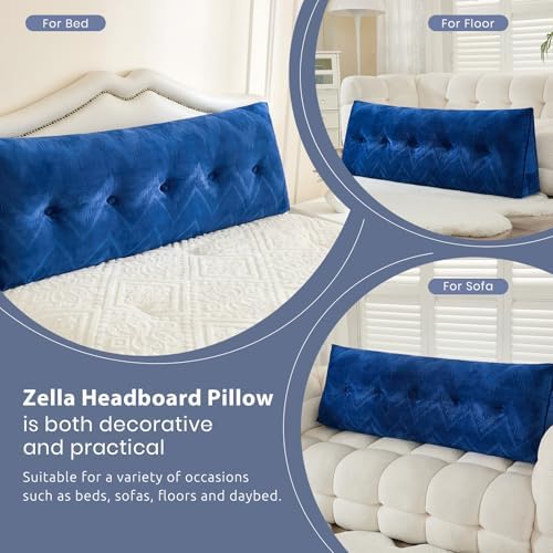 Zelladorra Headboard Pillow King, Triangular Wedge Pillow Headboard