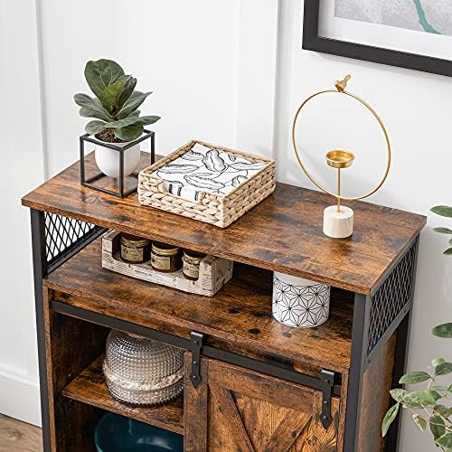 VASAGLE Buffet Cabinet, Coffee Bar with 1 Sliding Barn Door