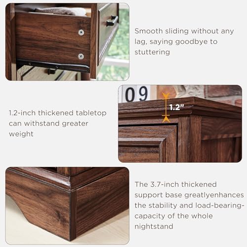 ACCOHOHO Farmhouse 8 Drawers Dresser Chests for Bedroom, Brown
