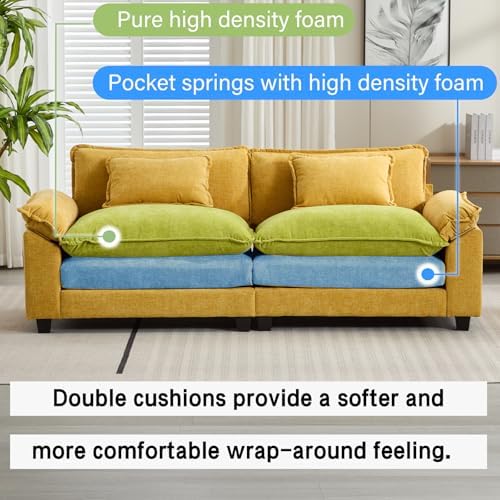 Oprisen 86" Modular Sectional Sofa, Comfy Loveseat Deep Cloud Couch