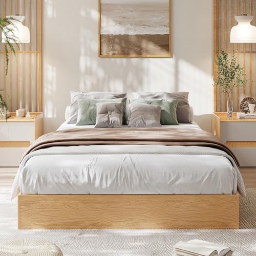 GarveeHome Wood Platform Bed Frame, Twin XL Bed Frame Without Headboard