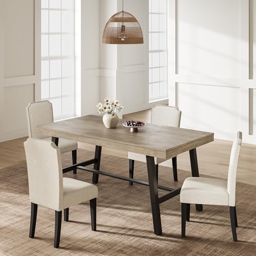 Garvee 55" Small Space Dining Table, Compact Kitchen Table, Grey