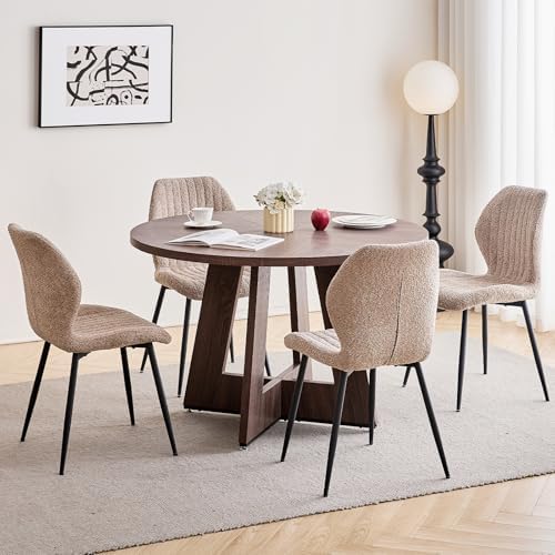 Round Dining Table Set for 4, Kitchen Table and Chairs