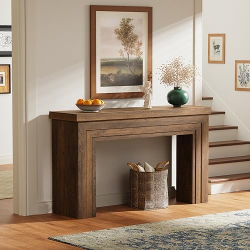 Huuger 54 Inch Entryway Table, Rectangular Console Table for Living Room