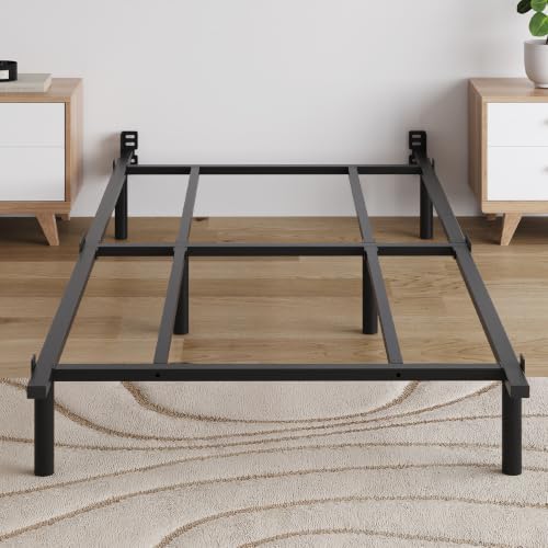 Twin Size 7 Inch Low Profile Metal Platform Bed Frames, Adjustable Length
