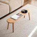 100% Solid Oak Dining Bench, Wood Bench for Bedroom End of Bed with Rounded Corners, Entryway Benches for Dining Room, Kitchen, Living Room (Natural Oak, 47.2")