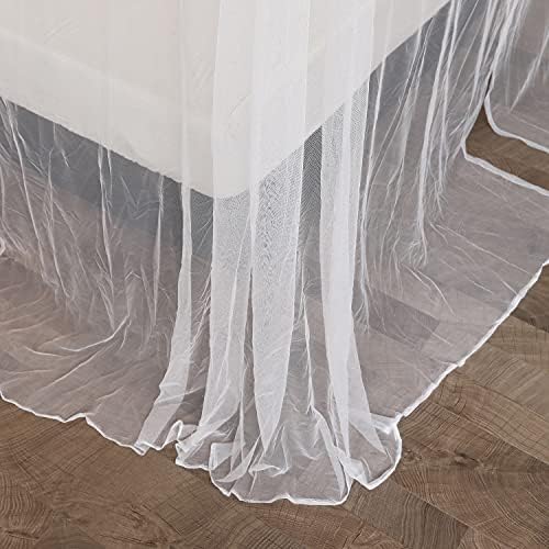 Mengersi Elegant Mosquito Net Canopy Bed Curtains Twin to Twin XL Size Bed,Netting Curtains for Camping, Patio,Indoor Outdoor Net (80x40x80, White)