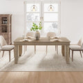 GarveeHome Farmhouse Dining Table for 6-8 People, 71" Long Kitchen Tables