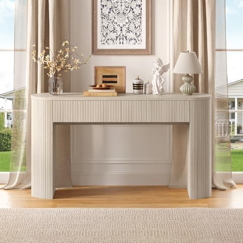 ONBRILL 55 Inch Console Table with 2 Drawers, Entryway Tables with Storage