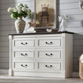 Aitjunz Farmhouse 47'' Wide 6 Drawer Dressers for Bedroom, Antique White