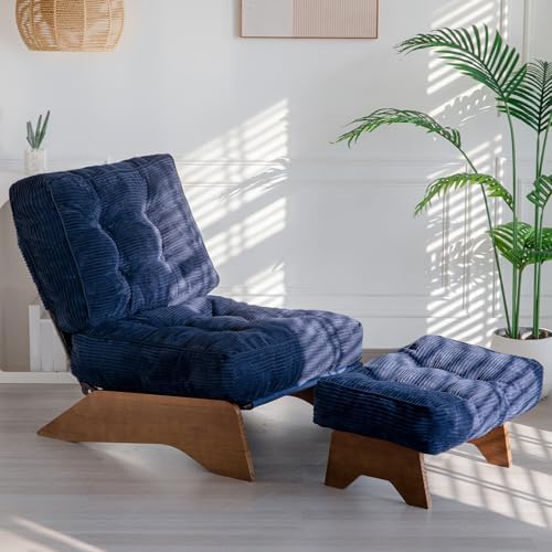 MAXYOYO Accent Chair with Ottoman, Lounge Chair with Adjustable Backrest