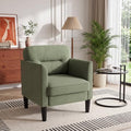 Kromax Accent Chair for Living Room, Comfy Upholstered Armchair, Green