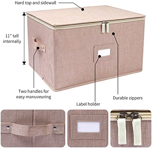 Wine Glass Storage Box, Stemware Storage Containers Cases with Dividers
