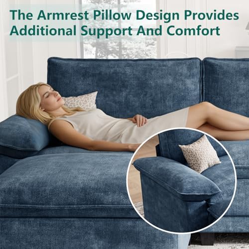 108" Modular Sectional Couch, L Shaped Cloud Sofa for Living Room