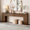 Epecoya 86-Inch Console Table Behind Couch Mid Century, Walnut Brown