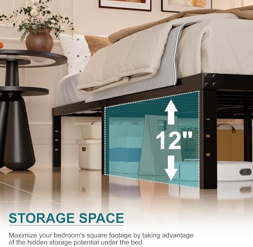 Maenizi 14 Inch Full Size Bed Frame Heavy Duty Support Up to 3000 lbs