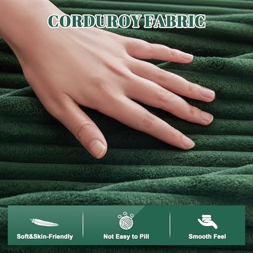 Mangodan 140” Cloud Sectional Couch, Modular Sectional Sofa with Deep Seat, Boneless Sofa for Living Room, Fluffy Comfy L-Shaped Couch with Left Facing Chaise, No Assembly Required, Green