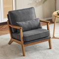 Karl home Mid-Century Lounge Accent Chair, Gray