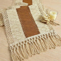 Boho Table Runner for Home Decor 12x60 Fall Coffee Table Decor Caramel