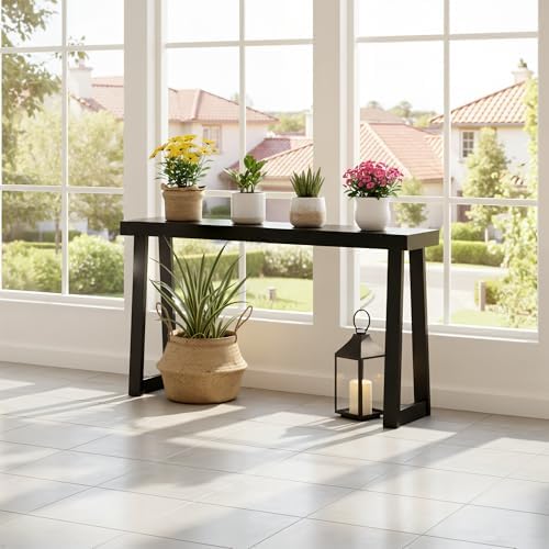 Plank+Beam Classic Console Table, 66 Inch, Black