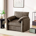 Howjoe Accent Chair for Living Room, Oversized Reading Armchair, Brown
