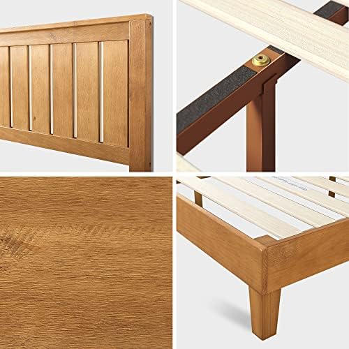 Zinus Alexis Deluxe Wood Platform Bed Frame with Headboard, Twin