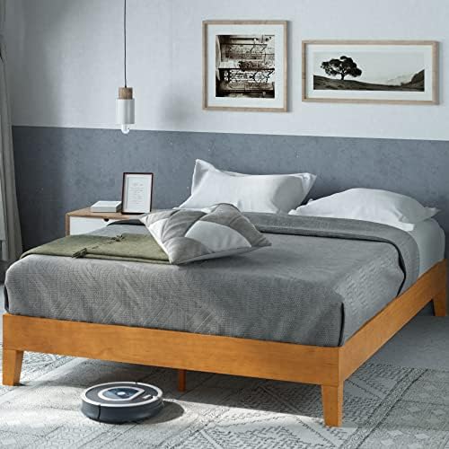 Zinus OLB-PWPBBO-12F 12 Inch Deluxe Wood Platform Bed / No Boxspring Needed / Wood Slat Support / Rustic Pine Finish, Full