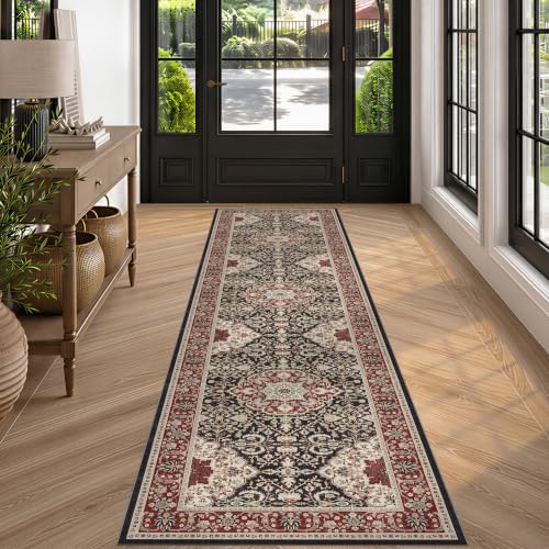 HY HAOYUNLAI Hallway Washable Runner Rug 2.6x10 Kitchen Non Slip Slim Mat