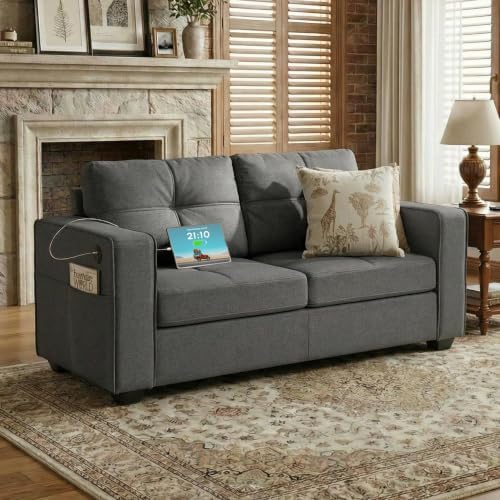 TYBOATLE 65" Small Couches for Bedroom, Modern Tufted Comfy Loveseat