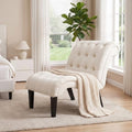 Mid Century Modern Accent Chair, Upholstered Button Tufted Chair