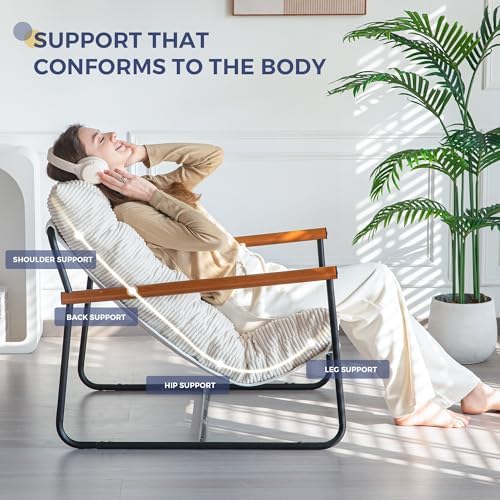 MAXYOYO Modern Accent Chair, Comfy Living Room Chair with Metal Frame