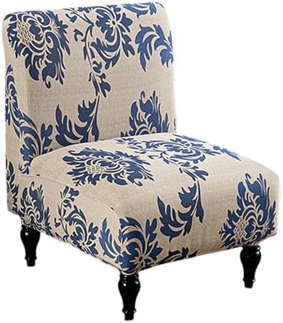 Eco-Ancheng Armless Chair Slipcover Removable Armless Accent Chairs Covers Washable Armless Slipper Chair Slipcover Printed Armless Chair Furniture Protector Covers for Living Dining Room Hotel