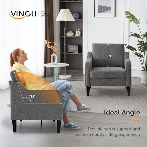 VINGLI Accent Chairs Set of 2, Modern Traditional Armchair for Living Room