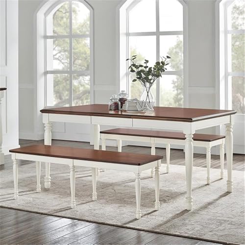 Crosley Furniture Shelby 3-Piece Dining Set, Dual Benches