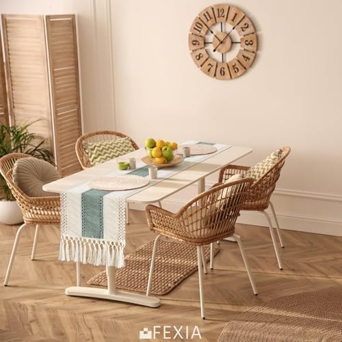 FEXIA Boho Table Runner for Home Decor 12x36 Sage Green Fall Decorations