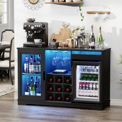 BROTTAR Large Coffee Bar Cabinet with Fridge (Fridge Included)