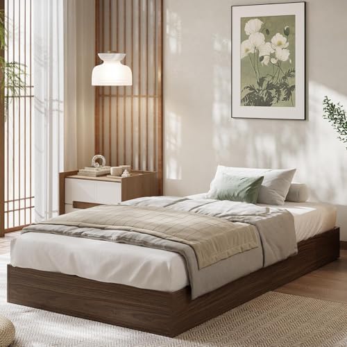 GarveeHome Wood Platform Bed Frame, Twin Bed Frame Without Headboard